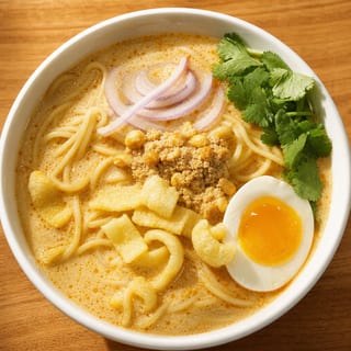 Oh No Kout Swel Coconut Noodle (အုန်းနို့ခေါက်ဆွဲ)