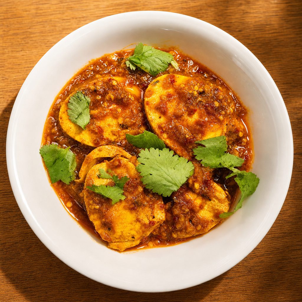 Egg Curry W/ Rice.