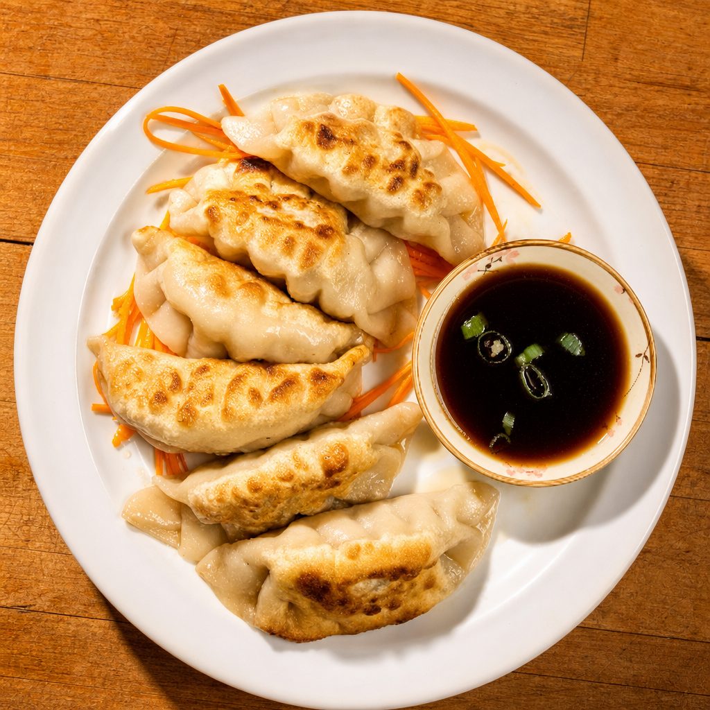 Pork dumplings.