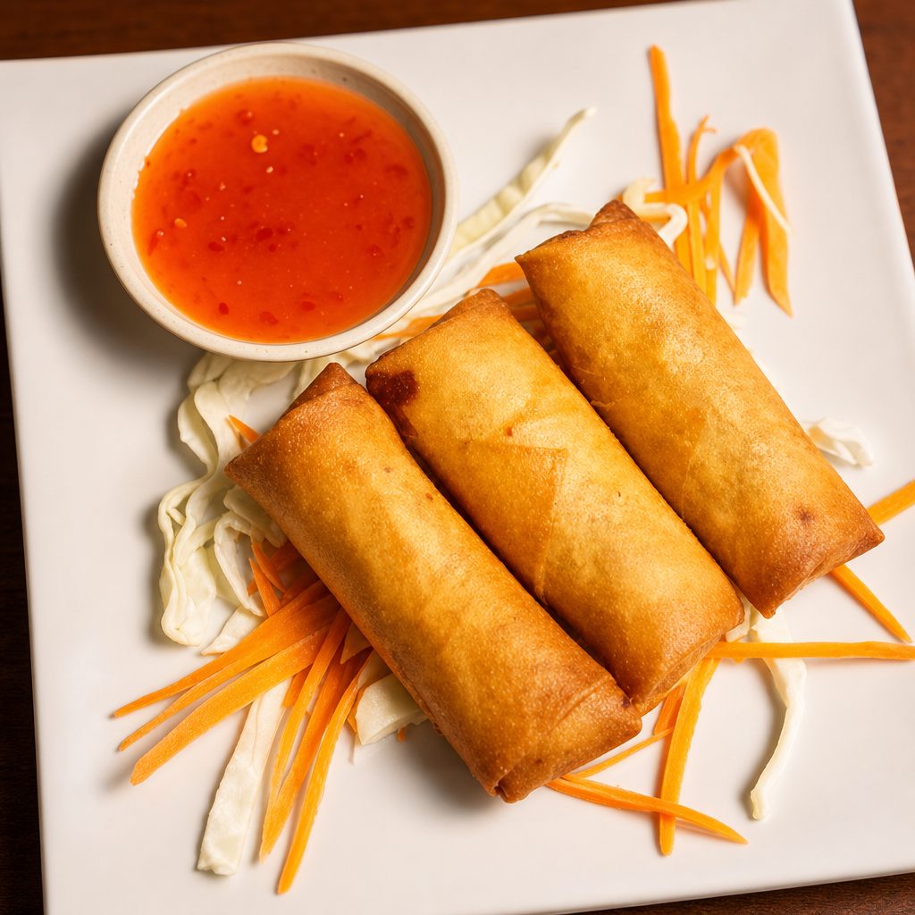 Pork spring roll (3pcs) ဝက်သားကော်ပြန့်လိပ်.