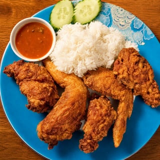 Fried Chicken w/ Sticky Rice (5 Pcs)