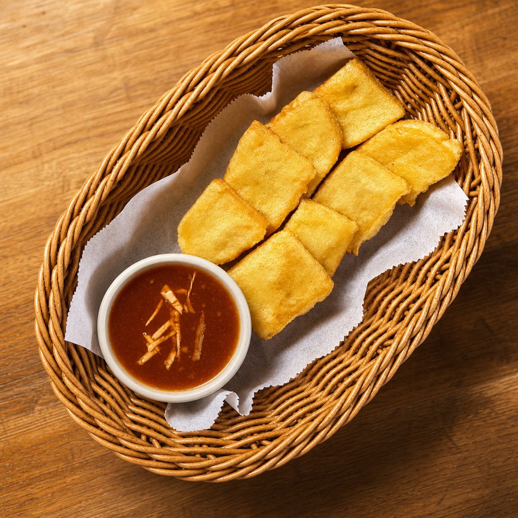 Tofu Fried (Tofu Kyaw) 6 pieces.