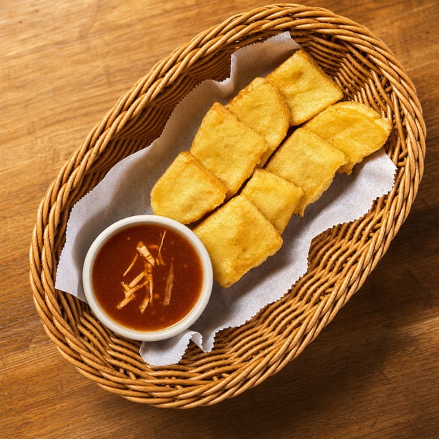 Tofu Fried (Tofu Kyaw) 6 pieces.